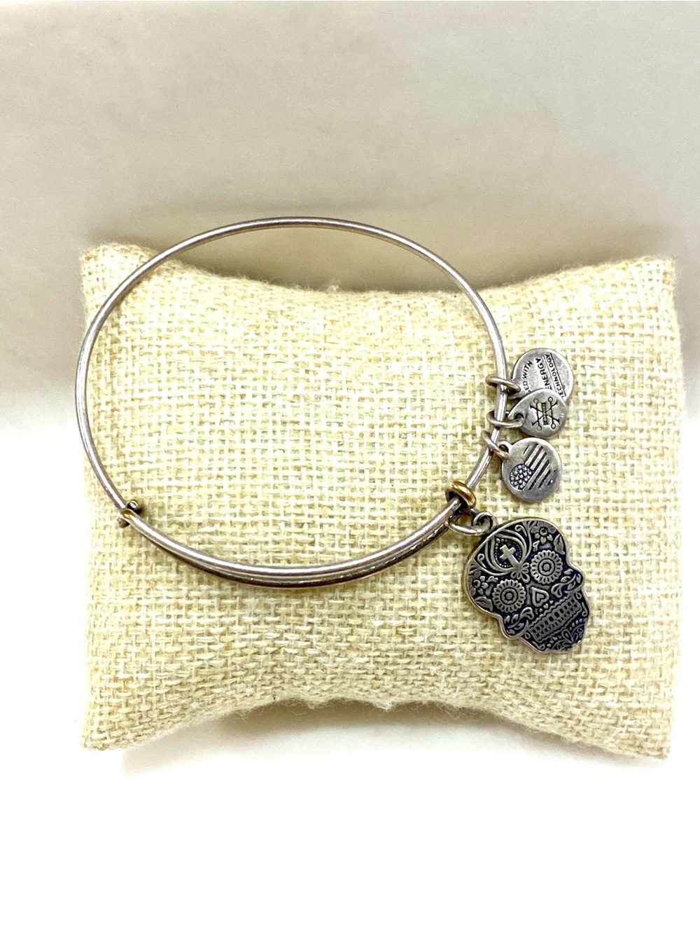 Alex and Ani Silver Calavera Skull Bangle Bracelet 2016